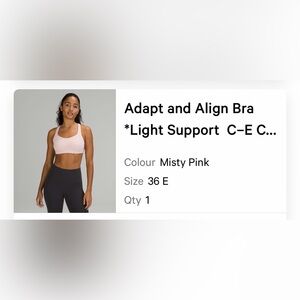 Misty Pink Adapt and Align Light Support Sports Bra